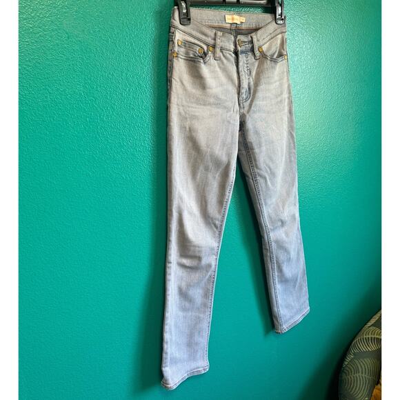 Tory Burch Slim Straight Light Blue Denim Jeans Women's 24 - Picture 3 of 10
